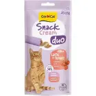 Gardumi kaķiem - GimCat SNACK CREAM DUO SALMON & TOMATO 6 X 15 G Photo