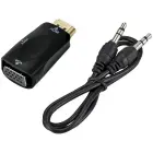 Fusion конвертер видеосигнала HDMI в VGA (+ аудио) черный Фото num