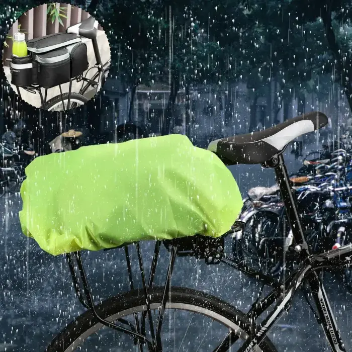 Wozinsky Universal Waterproof Rain Cover for Bike Pannier Bag or Backpack green (WBB5YW) Foto 6