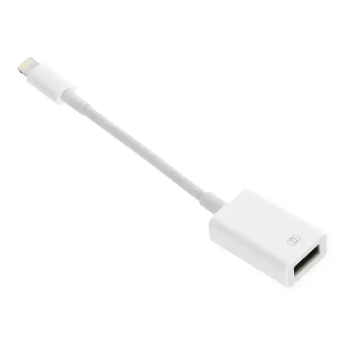 Adapter OTG USB A (female) to Lightning (male) white  Photo