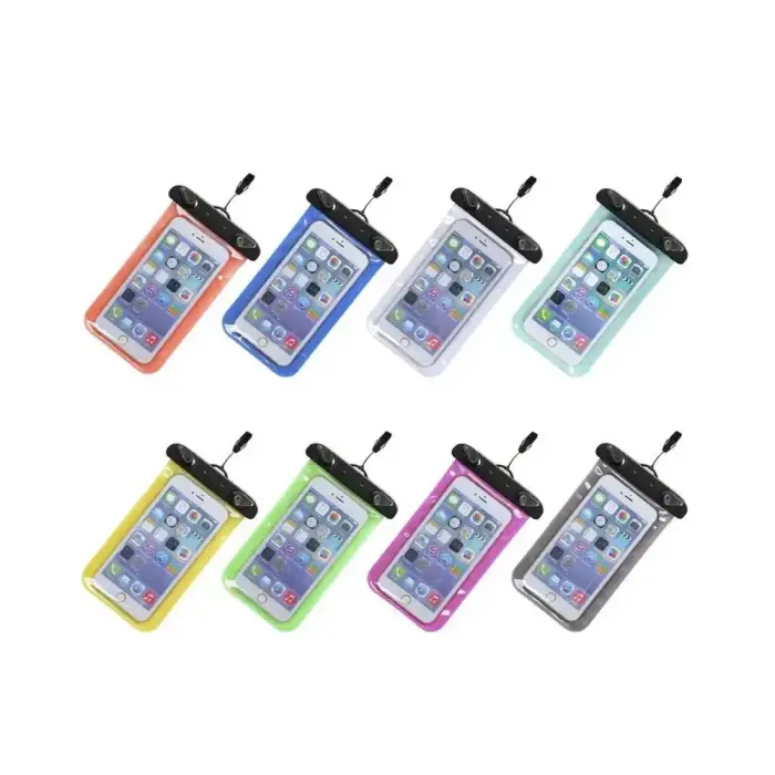Waterproof bag for mobile phone with plastic closing black Фото num