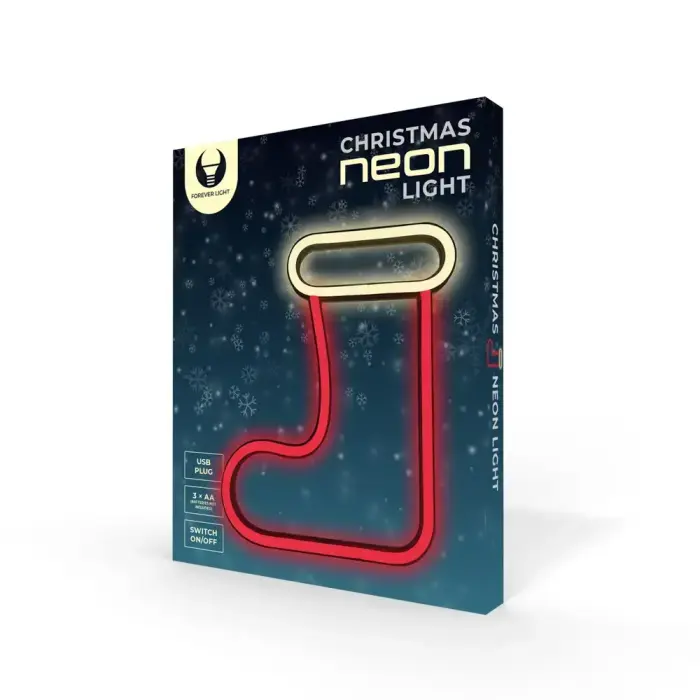 Neon LED CHRISTMAS SOCK white red FLNE23 Forever Light Foto 9