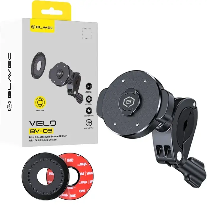 Blavec Uchwyt Rowerowy BV-03 Velo Quick Lock Magsafe to handlebar (BV03-QLMHB) black Photo