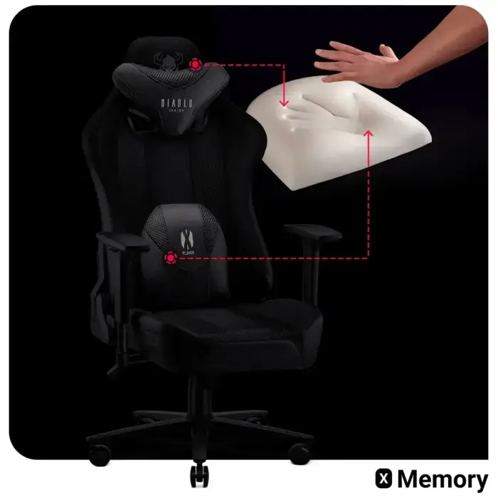Gaming chair Diablo Chairs X-Player 2.0 Normal Size white-black Photo