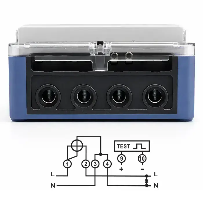 Qoltec Single-phase electronic meter | Energy consumption meter | 230V | 5(60)A | LCD Photo