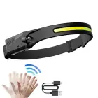LED headlamp with IPX4 motion sensor USB-C 1200 mAh - black Фото num