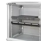 Qoltec RACK Cabinet 19" | 12U | 600 x 635 x 450 | Tempered doors | Hanging | Steel case | Lock | Grey Фото num