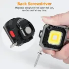 Mini flashlight LED keychain W5138 Type C with 4 screwdriver bits and tripod Photo