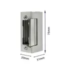Qoltec Electric strike With lock and memory | 12V | Stainless steel Photo