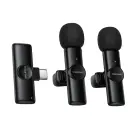 Borofone Lavalier wireless microphone BFK16A Winner Type C black - 2 pieces Foto 2