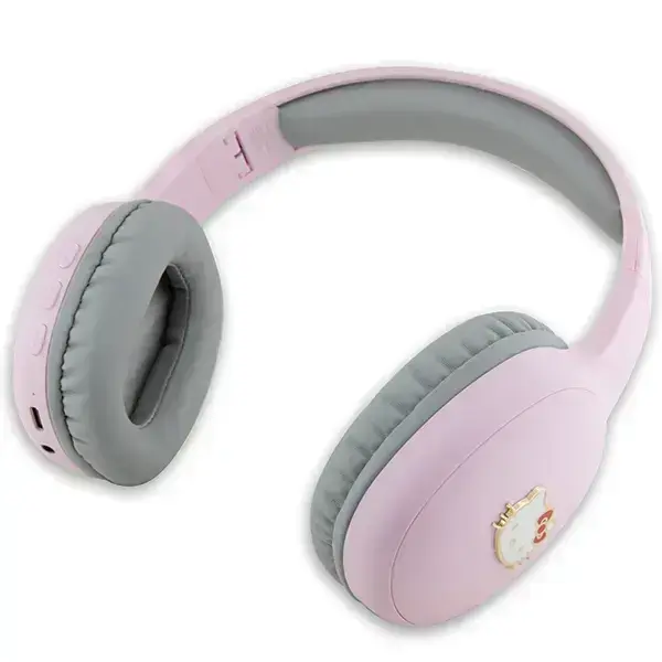Hello Kitty słuchawki nauszne Bluetooth HKBHA1BKHLMP różowe|pink Metal Logo Foto 2