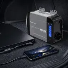 Qoltec Pure Sine Wave Inverter | 12V to 230V | 300/600W | LCD | USB | USC-C | Compatible with LiFePO4 GEL AGM  Foto 4