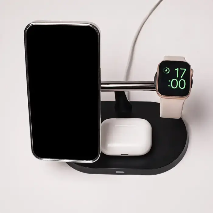 Maxlife MXWC-03 3in1 wireless charger 15W black Фото num