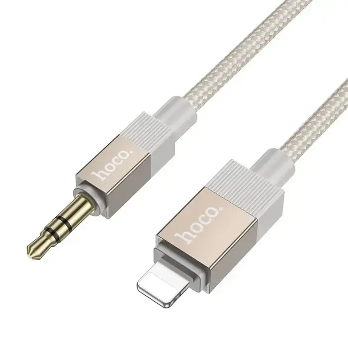 Cable AUX Jack 3,5 mm (male) to Lightning (male) Hoco 1 m UPA32A gold Photo