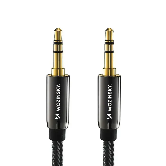 Wozinsky universal mini jack cable 2x AUX cable 1.5 m black Photo