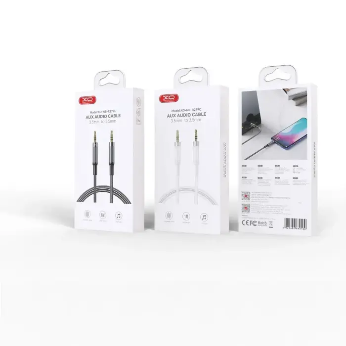 XO cable audio NB-R279C jack 3,5mm - jack 3,5mm 1,0m white Foto 3