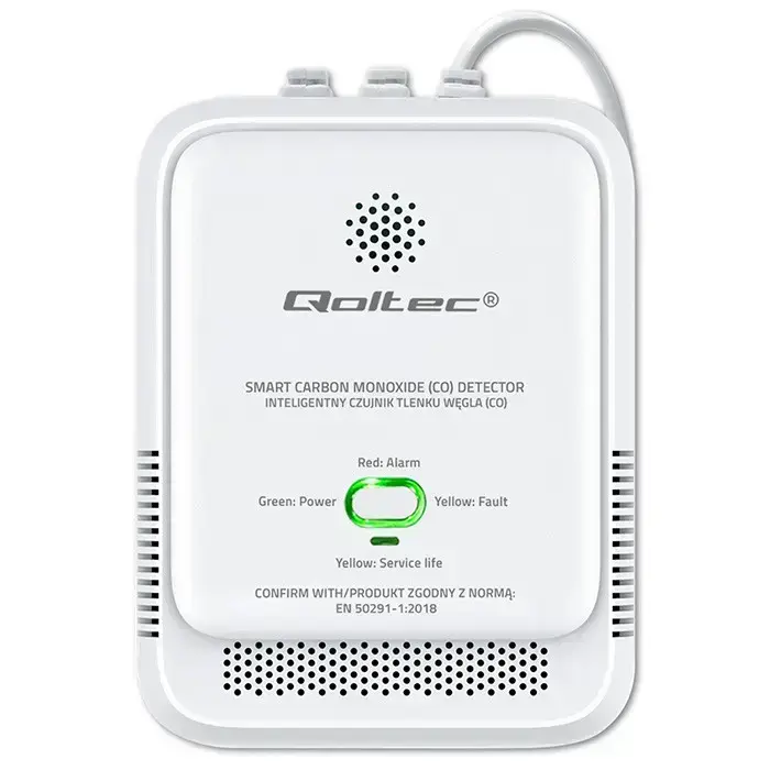 Qoltec Certified Carbon monoxide sensor | CO detector | alarm 85dB | LED Фото num