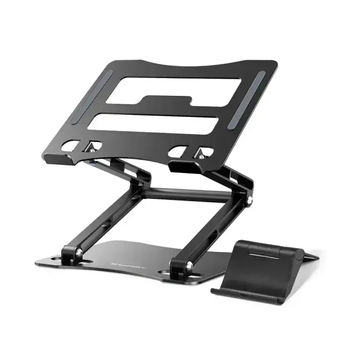 Wozinsky WRS-CPY75DSB Aluminum Laptop and Tablet Stand + Free Smartphone Stand - Black Фото num