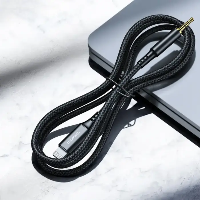 Choetech AUX009 Lighting | mini jack 3.5mm cable 2 m - black Foto 6