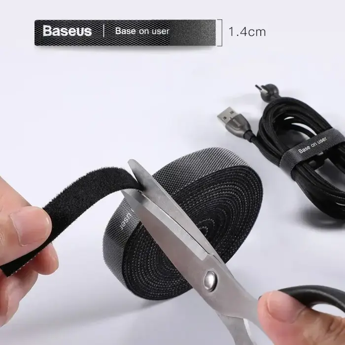 Baseus Rainbow Circle hook and loop Straps - Velcro tape Velcro cable organizer 3m gray (ACMGT-F0G) Фото num