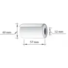 Kases lente TECHNOINFORM ar izmēru 57mmx18m (max. diam 40mm) termo, 48 g.,10 gab/iepakojumā Foto 3
