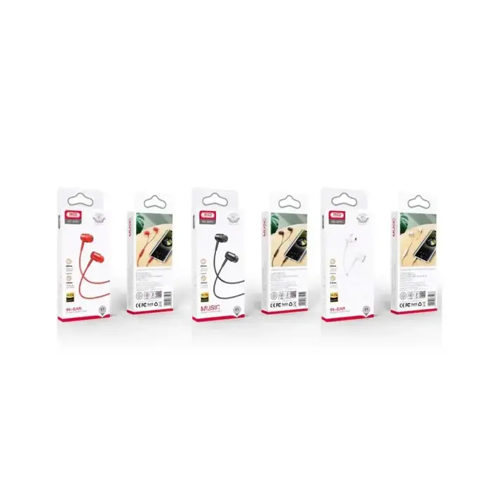 XO wired earphones EP57 jack 3,5mm white Фото num