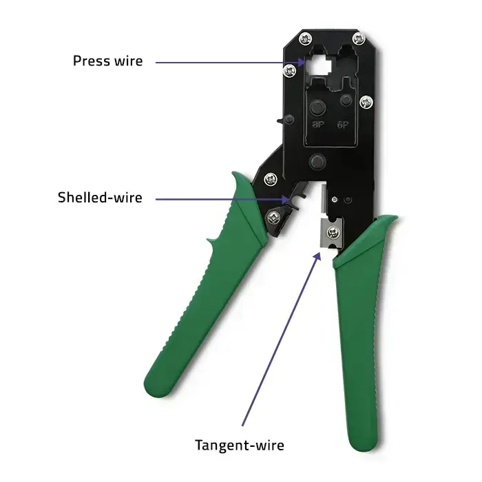 Qoltec Modular crimping tool for cutting and crimping Ethernet cables 8P 6P 4P Photo