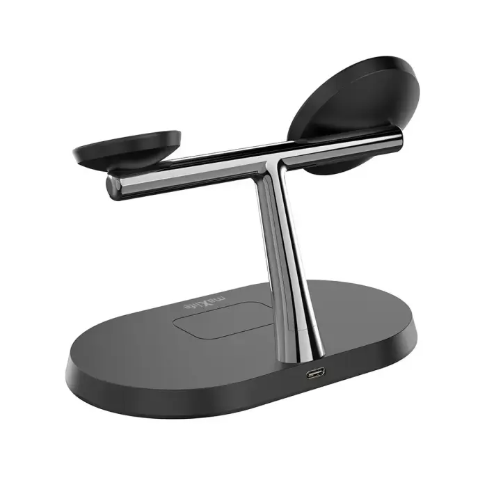 Maxlife MXWC-03 3in1 wireless charger 15W black Фото num