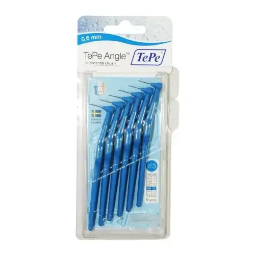 TePe Interdental Brushes Angle Blue 6 X 0.6mm Brushes Photo