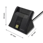 Qoltec Smart ID chip card reader SCR-0643|USB 2.0 + USB-C Adapter Foto 6