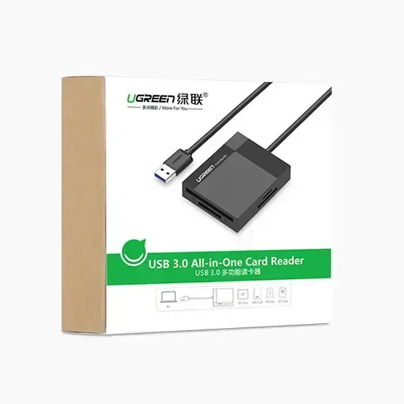 Ugreen USB 3.0 SD | micro SD | CF | MS card reader black (CR125 30333) Photo