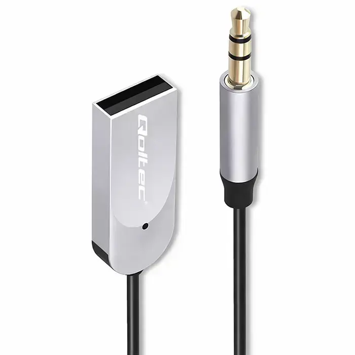 Qoltec Wireless Audio Receiver Adapter HiFi Home&Car | Bluetooth 6.0 | 2 x RCA | 1 x AUX 3.5mm | USB | Microphone Фото num