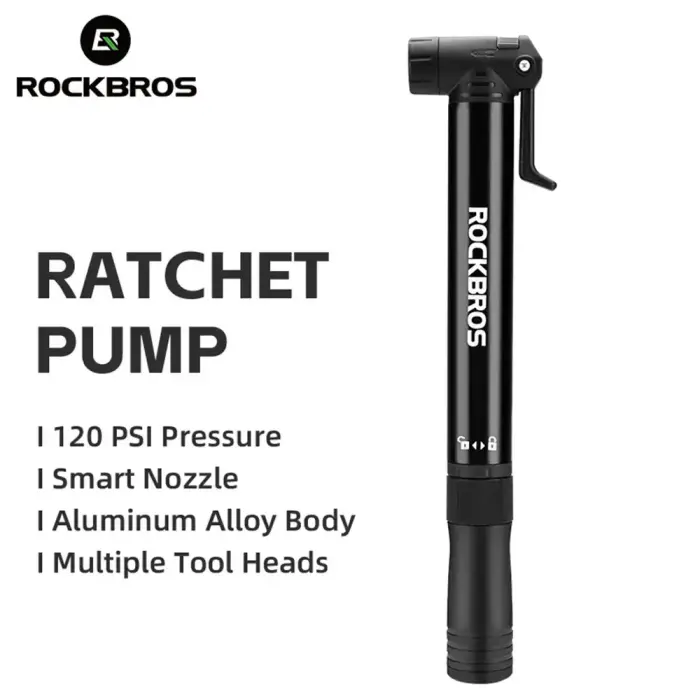 Rockbros 42320010001 Bicycle Pump Hand + Screwdriver - Black Фото num