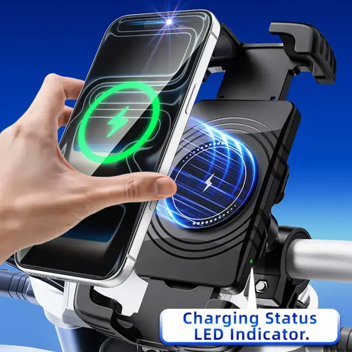 Blavec Uchwyt Rowerowy BVC-01 Velo to handlebar with induction charging and shock absorbtion (BVC01-ICSAHB) black Photo