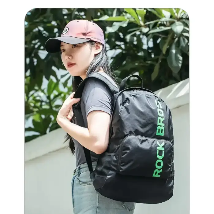 Rockbros H10-BK sports foldable backpack 18 l - black Фото num