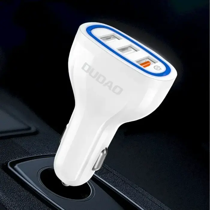 Зарядка для автомобиля Dudao R7S | 18W | QC | USB-A | белая Фото num