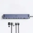 Док-станция Choetech HUB-M20 2 порта USB-C | 3 порта USB 3.0 | HDMI | VGA | SD | TF | RJ45 | 3,5 мм Фото num