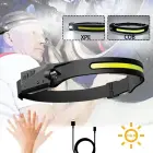LED headlamp with IPX4 motion sensor USB-C 1200 mAh - black Фото num