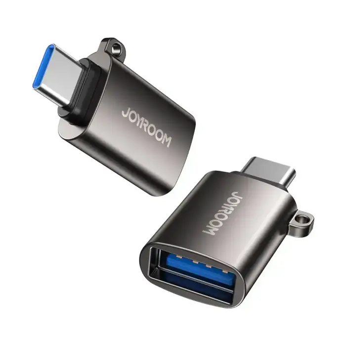 Joyroom USB 3.2 Gen 1 (Male) - USB Type C (Female) adapter black (S-H151 Black) Фото num