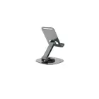 Devia folding holder stand EL243 for phone tablet rotating 360 gray metal Foto 2