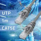 Qoltec Cable Patchcord UTP | CAT5e | 2 x RJ-45 | 1m | High speed | Gold Foto 2