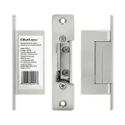 Qoltec Electric strike With lock and memory + mounting plate | 12V | Stainless steel Photo