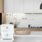 Qoltec Certified wireless Gas Leak (CH4) and Carbon monoxide (CO) detector | alarm 85dB | LED Фото num