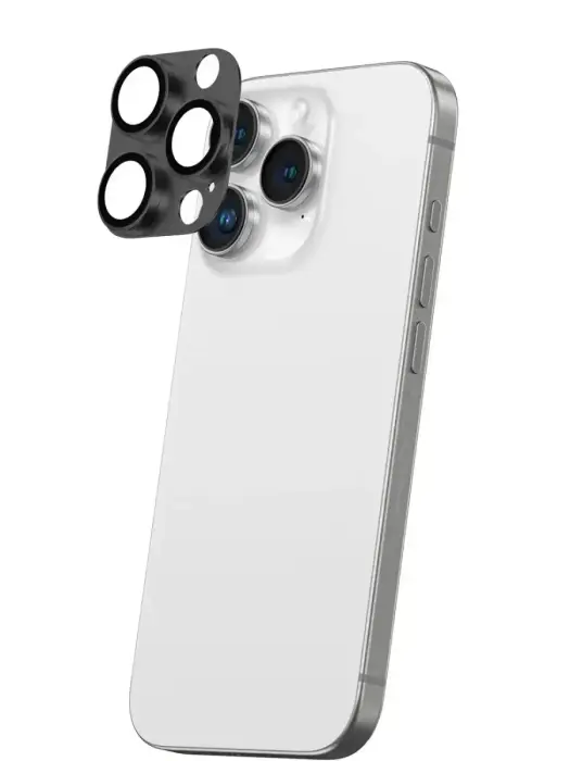 AmazingThing Aviation-Grade Alloy Tempered Glass Lens for iPhone 16 Pro | 16 Pro Max Camera Lens - Black Foto 4
