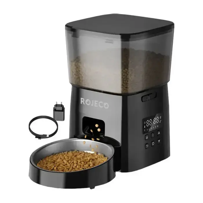 Rojeco 2L Automatic Pet Feeder Button Version Фото num