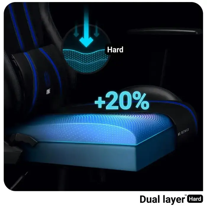 Gaming chair Diablo Chairs X-One 2.0 Normal Size black-blue Photo